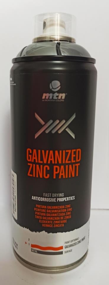 mtn PRO Plata Galvanizada Zinc Brillante 400 ml.