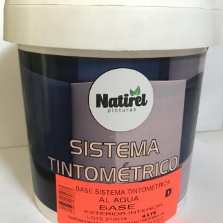 Pintura Plástica int-ext. Base D Natirel 4 Litros.