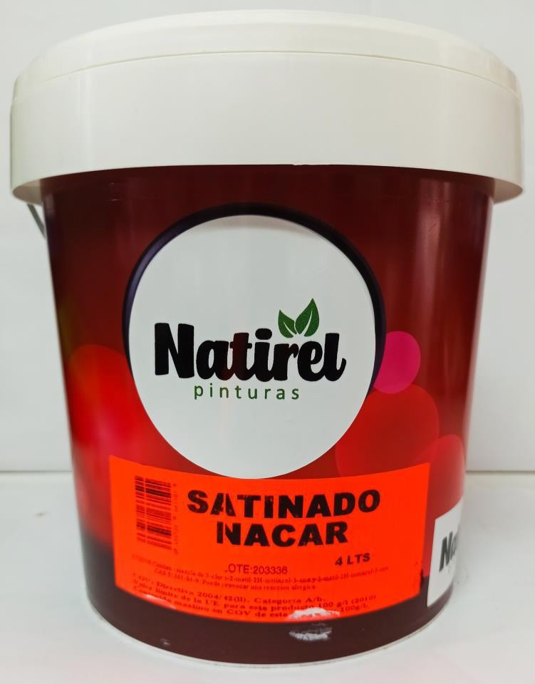 Satinado Nacar Natirel Blanco 4 Litros.